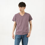 Special order LW processed V-neck T-shirt,Purple, swatch
