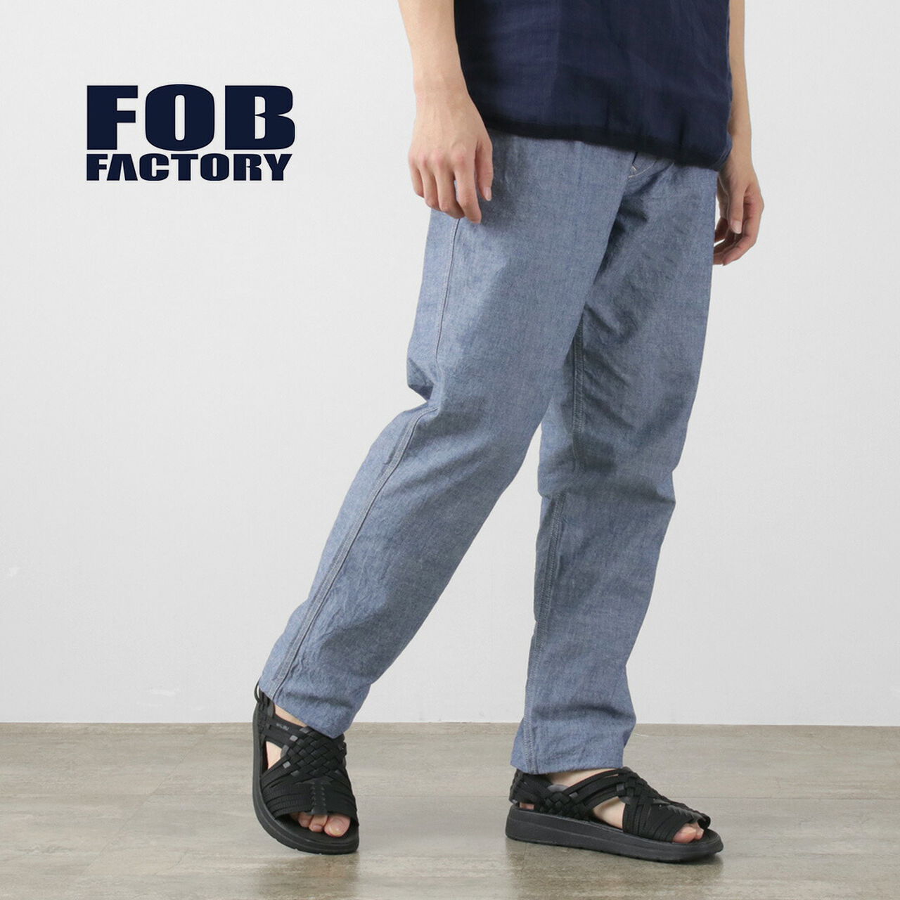 F0528 M52 Chambray trousers,, large image number 1
