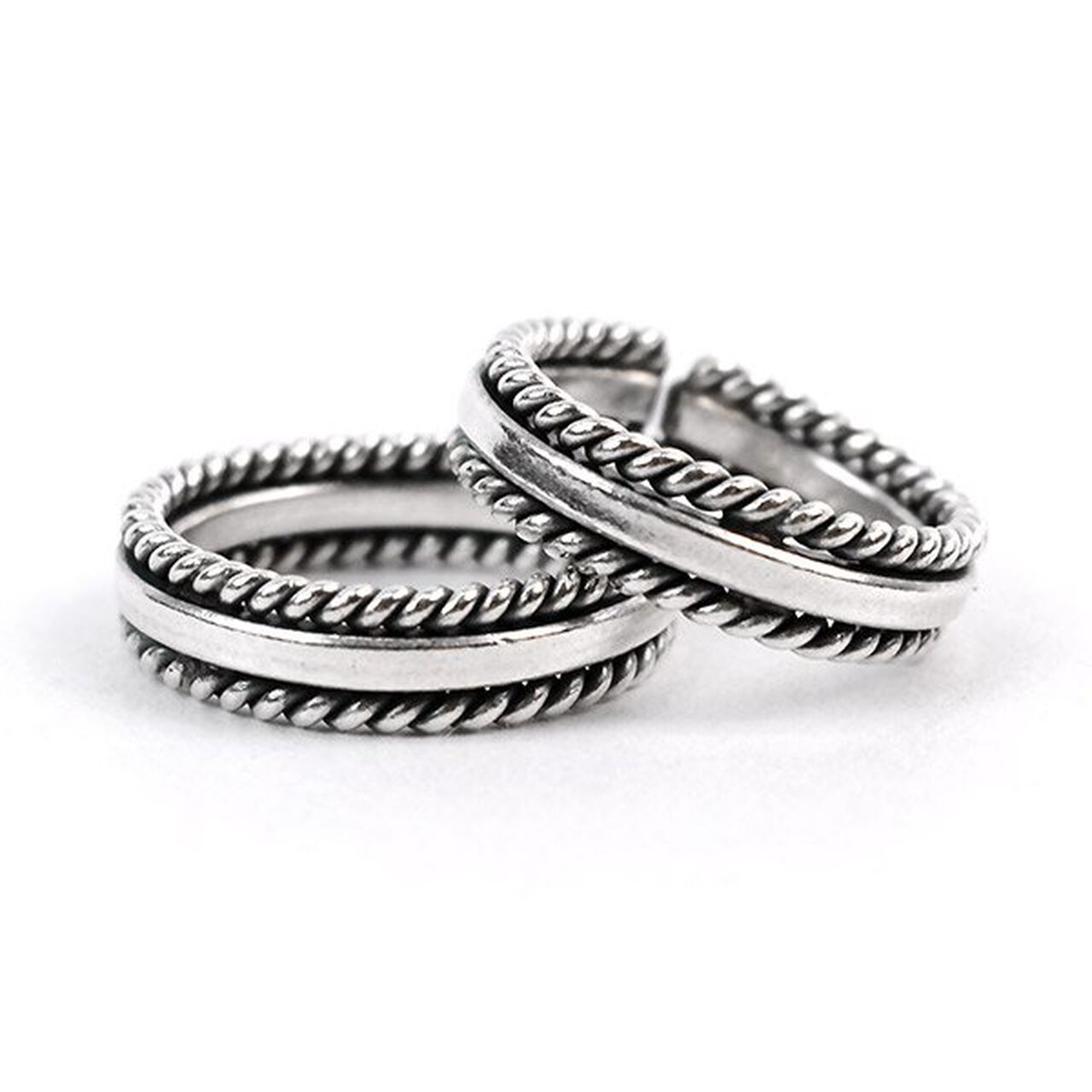 Cullen Silver Ring Rope Design,Silver, large image number 0