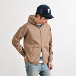 Raglan sleeve zip hooded jacket,Khaki, swatch