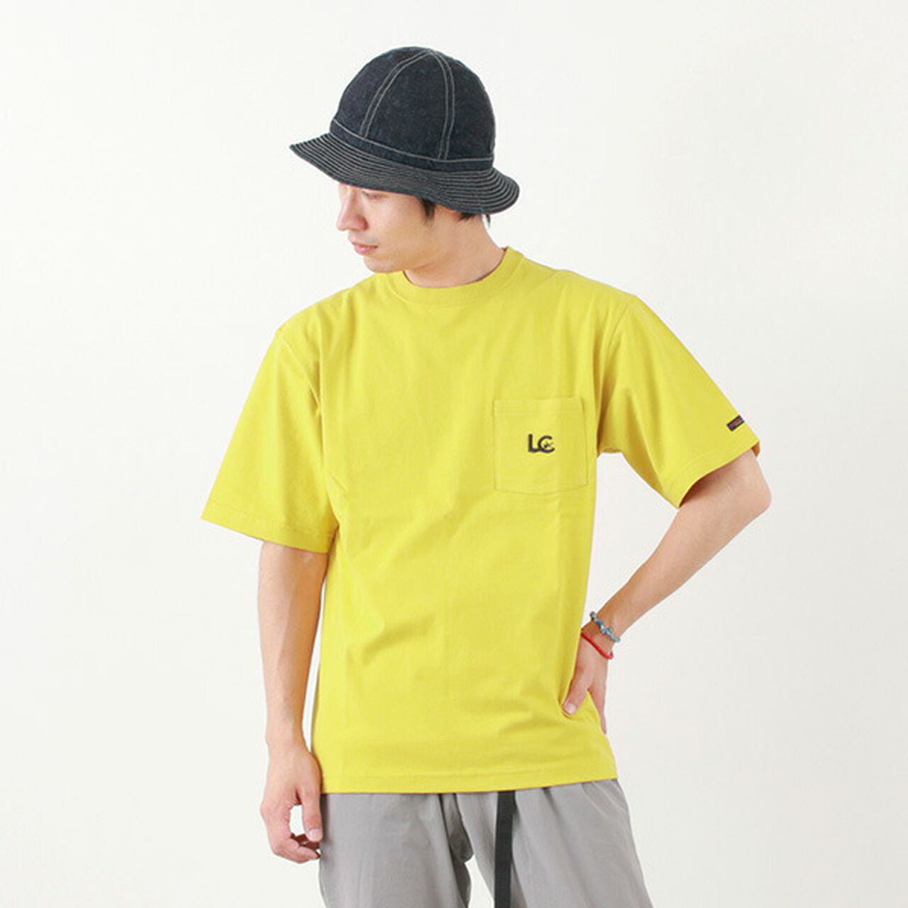 Heavyweight Pocket T-shirt / Short Sleeves,Gold, large image number 0