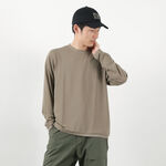Long Sleeve Ribbed T-Shirt,Brown, swatch