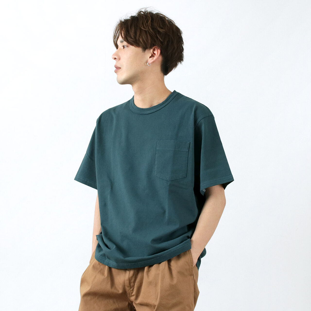 Tough Neck Short Sleeve T-Shirt,Green, large image number 0