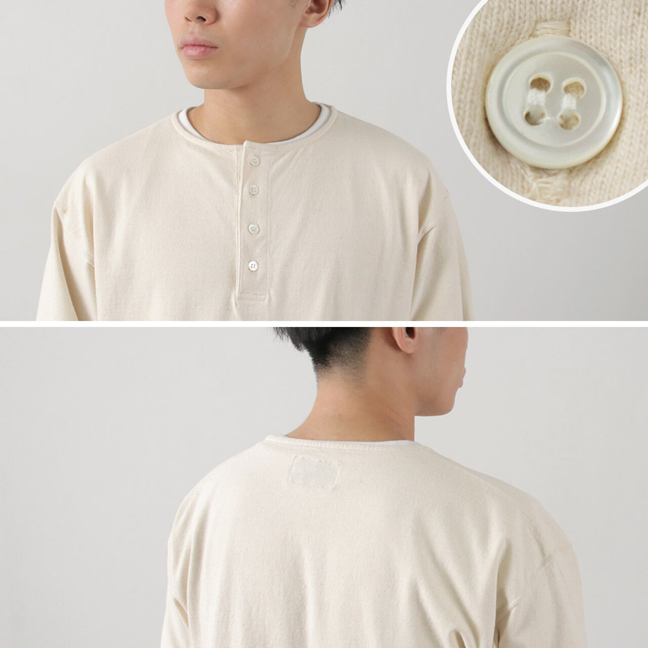 Ankle Henley L/S Tee,, large image number 8