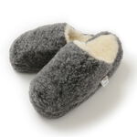 Boa Wool Basic Slippers,Charcoal, swatch