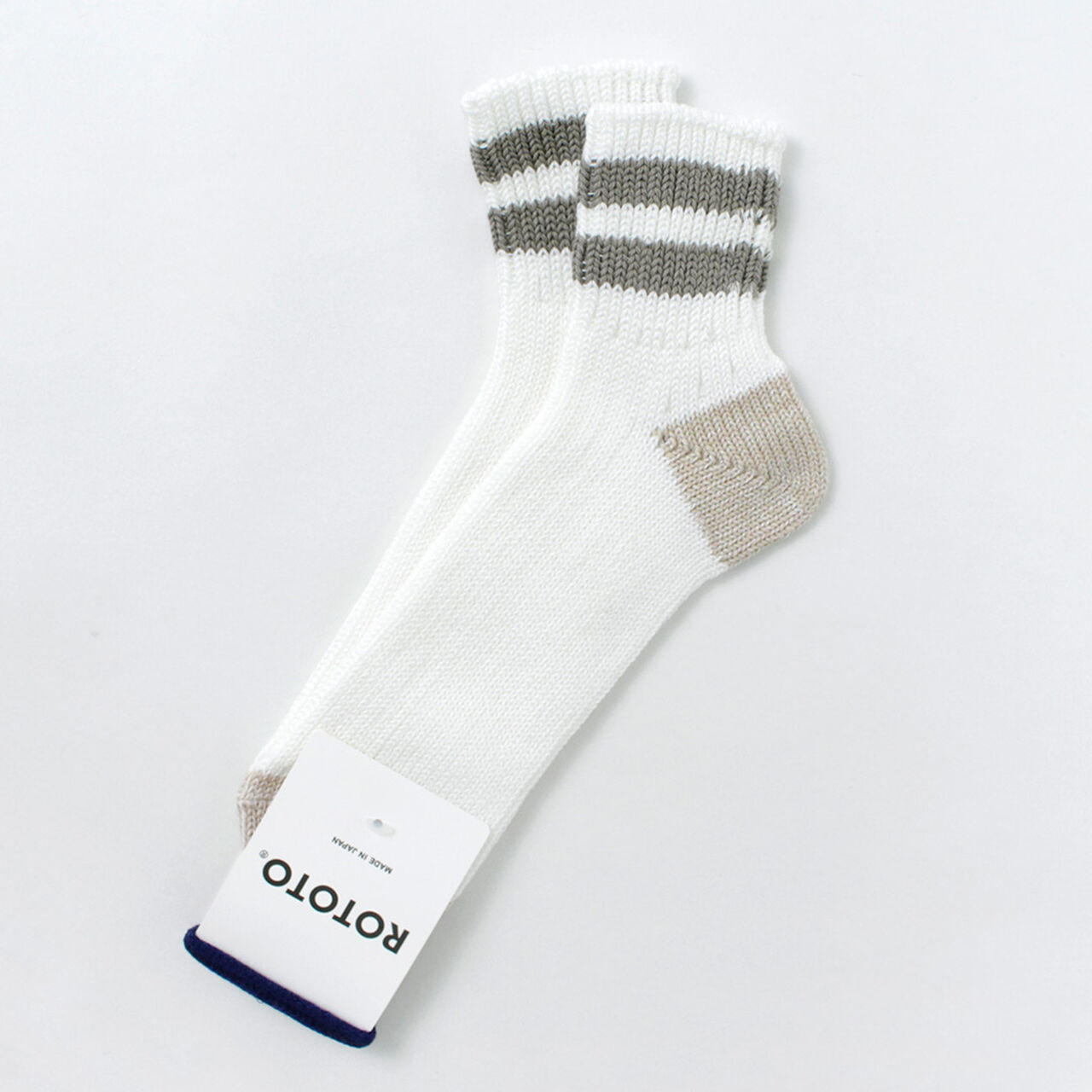 O.S. Ribbed ankle socks,Grayge, large image number 0