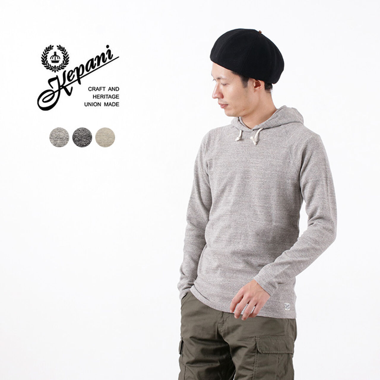 Hooded Pullover Raffi Stretch Milling Long Sleeves,, large image number 0