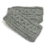 Cable Knit Mittens,Grey, swatch