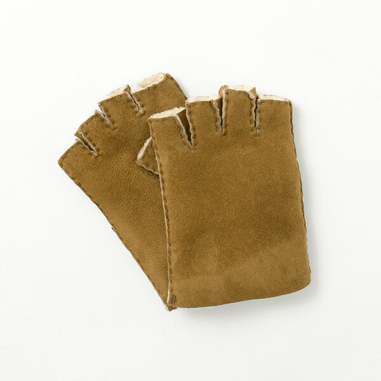 Fingerless Gloves,Tan, large image number 0