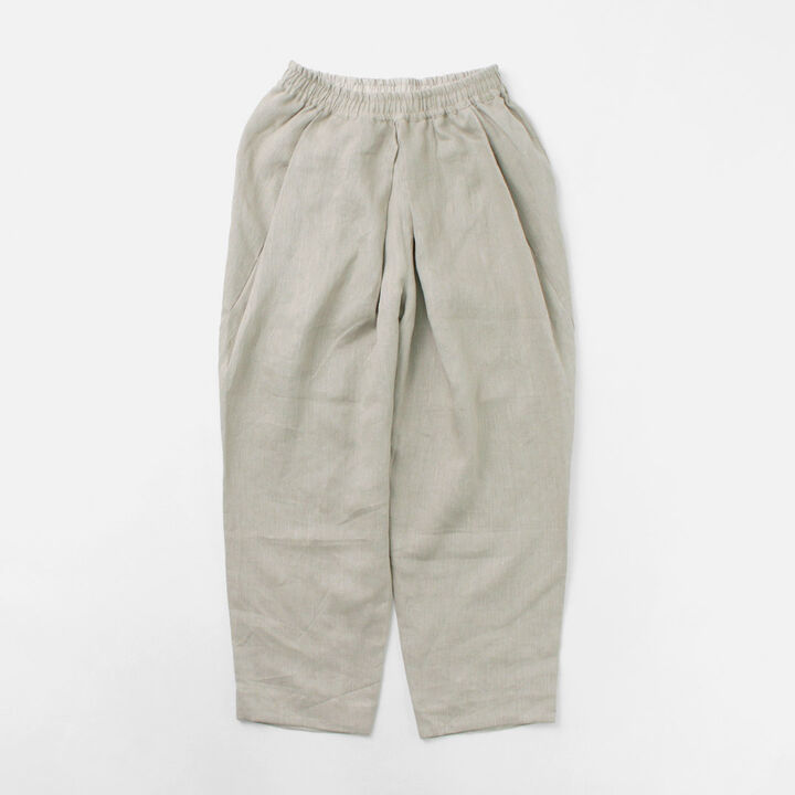 Vintage Linen Wide Tucked Easy Pants