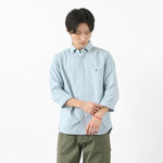 Colour Special Order Ox Long Sleeve Button Down Shirt,Blue, swatch