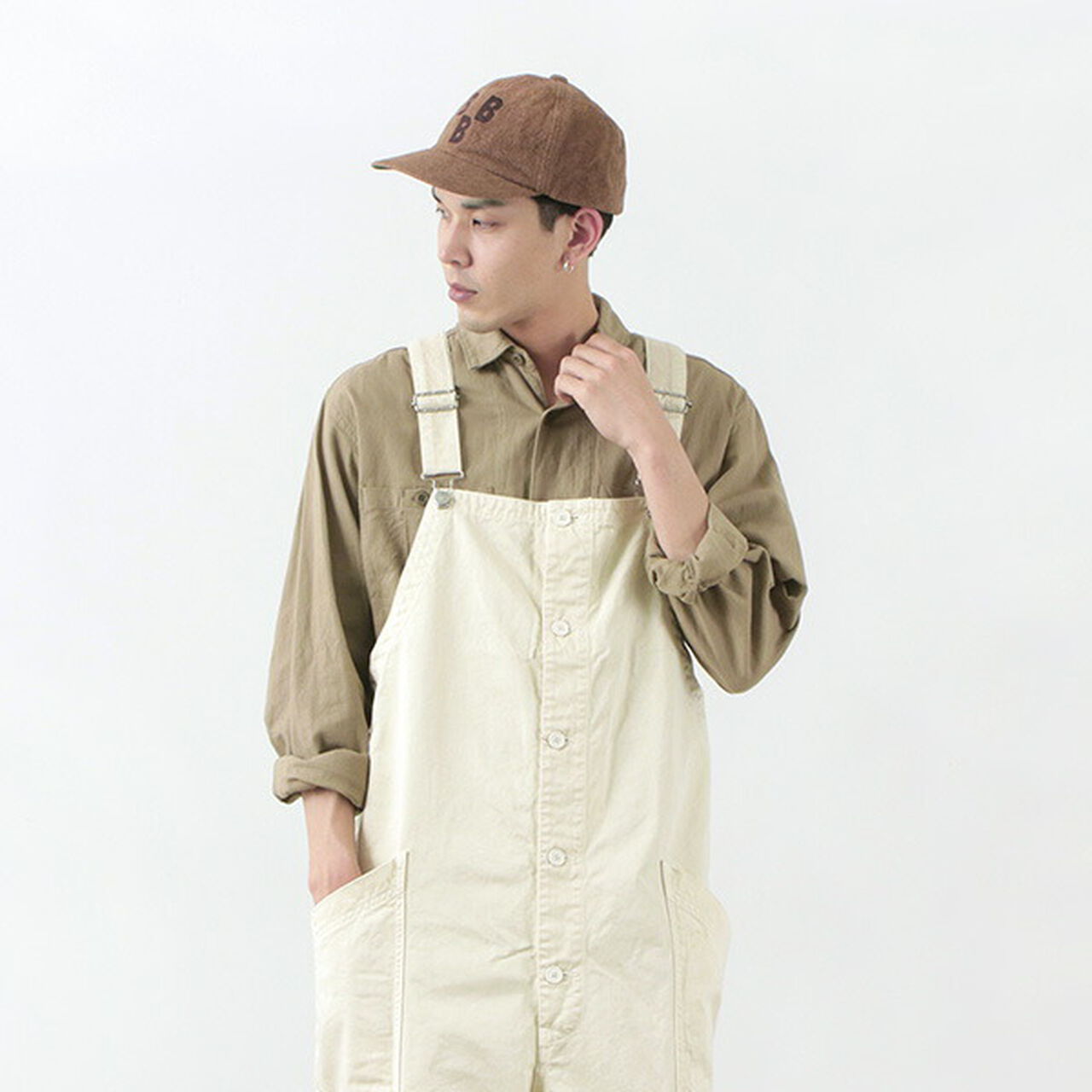 Overalls / Chino Cross Dye,Ivory, large image number 0