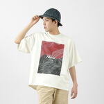Eco Hybrid Loose Fit Contour Map Logo T-shirt,White, swatch