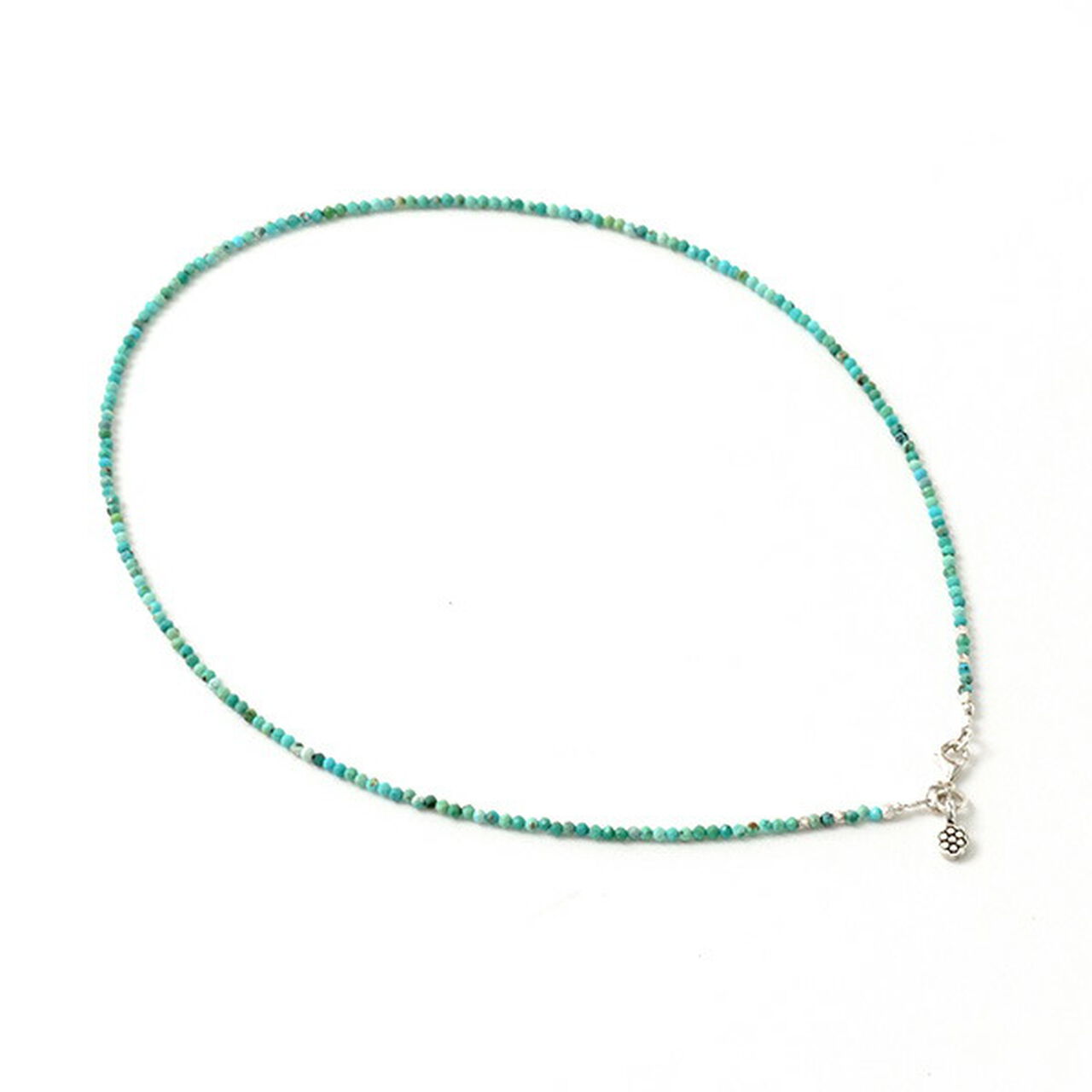 Turquoise 2mm Cut Beads Necklace / Anklet,Turquoise, large image number 0