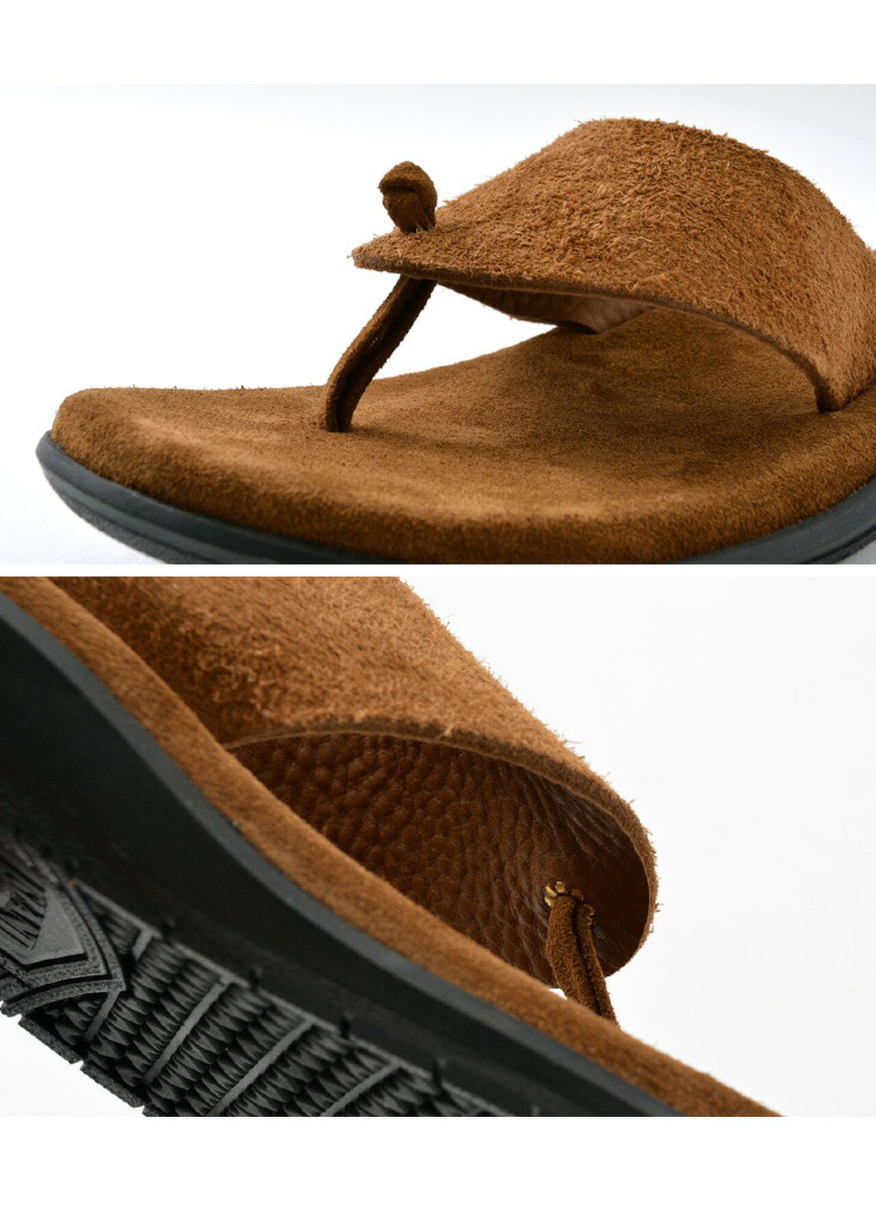 Wide strap thong leather sandal,, large image number 6