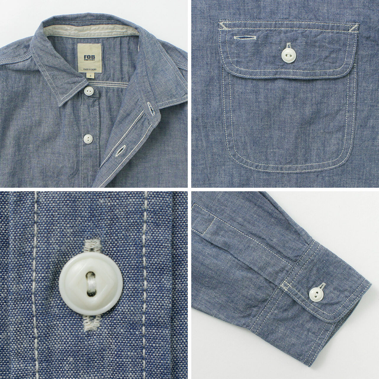 F3494 Chambray work shirt,, large image number 12