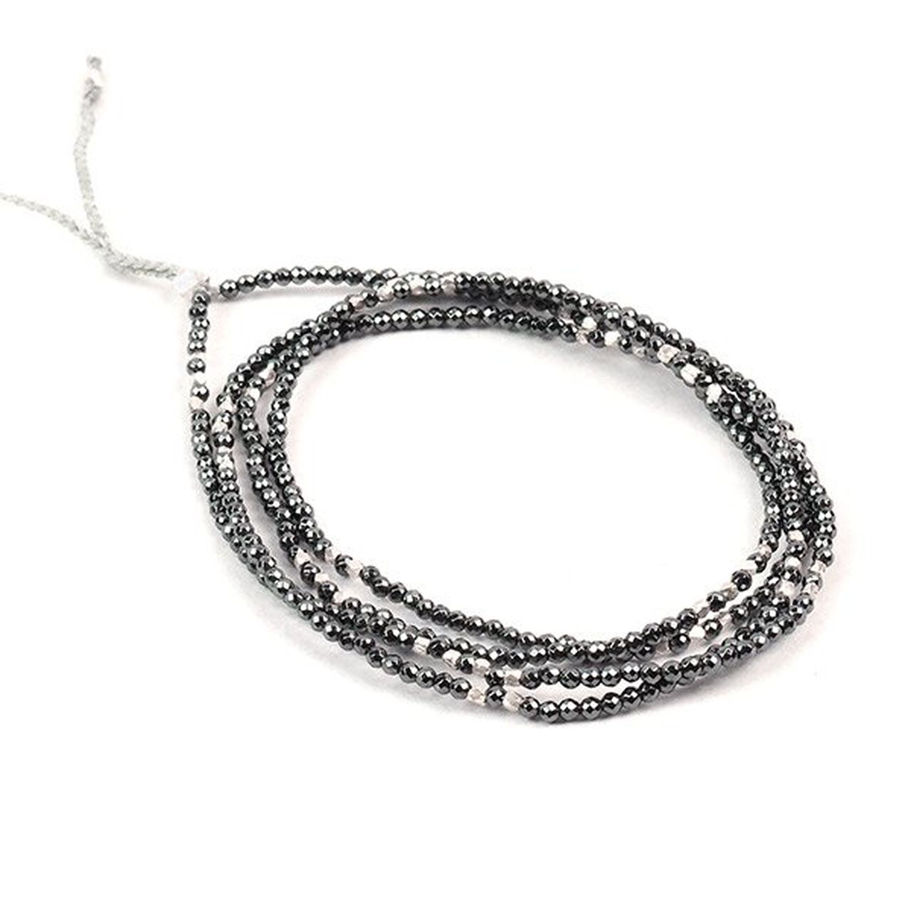 Hematite 2mm Cut Beads 2 Way Accessory Necklace/Bracelet,Hematite, large image number 0