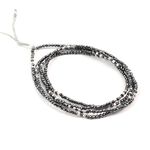 Hematite 2mm Cut Beads 2 Way Accessory Necklace/Bracelet,Grey, swatch