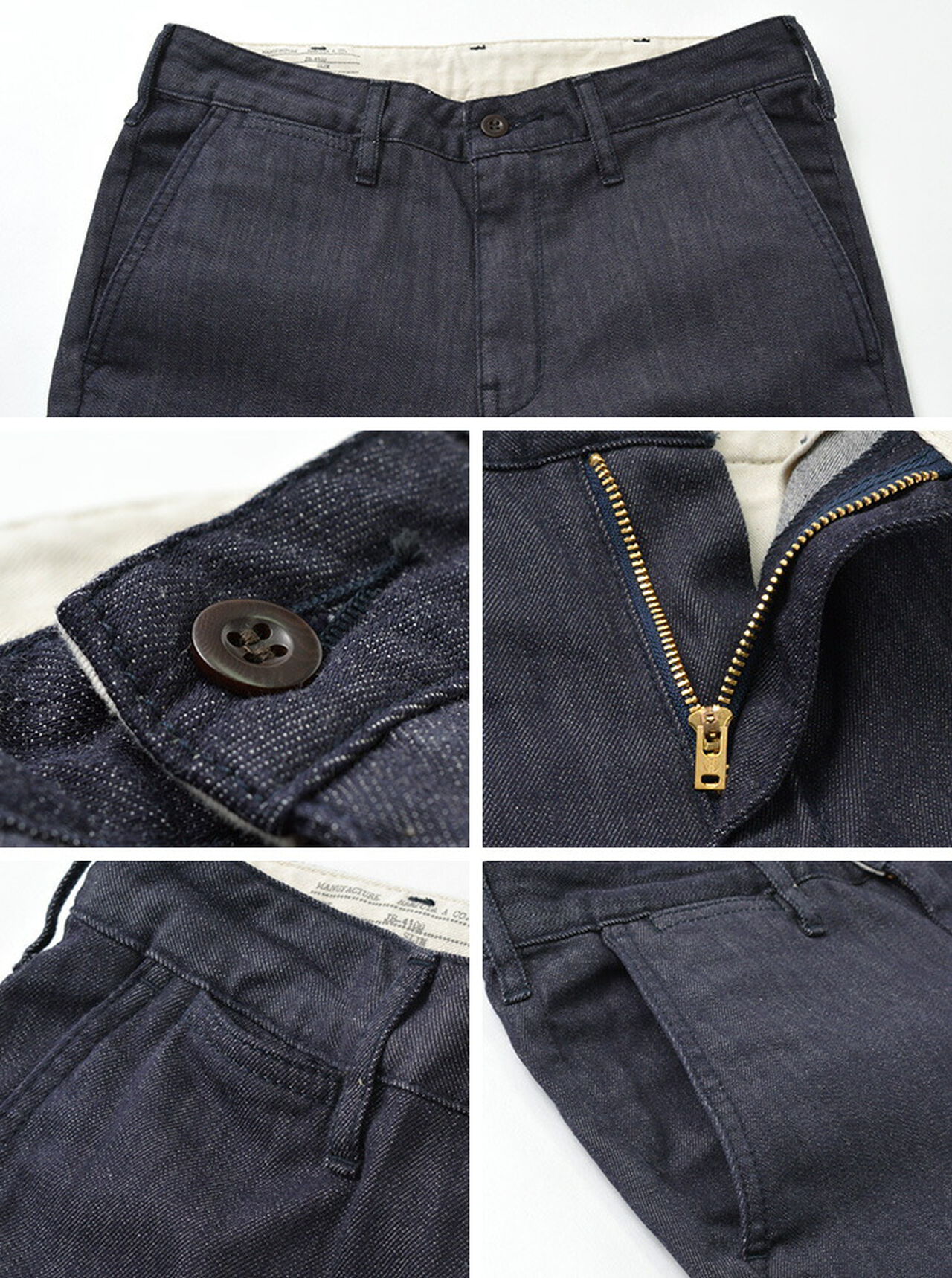 Thin Denim Slim Tapered French Work Trousers,, large image number 12