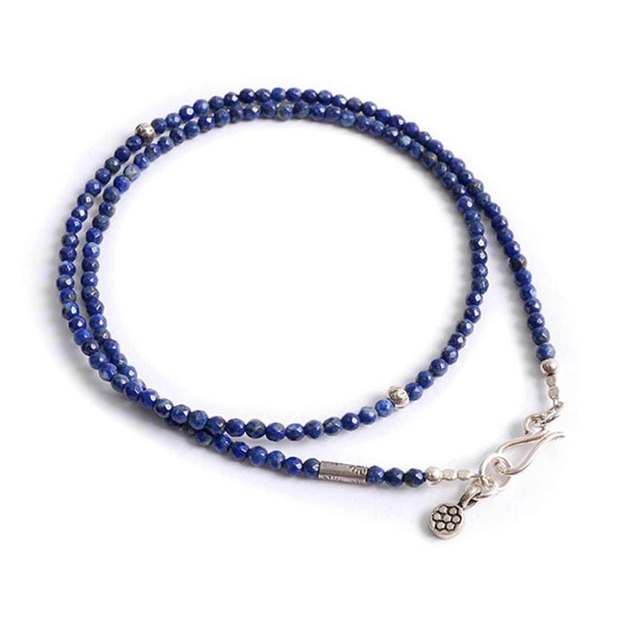 Lapis lazuli 3mm cut bead necklace / anklet,, large image number 1