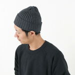 Cotton Knitted Cap,Charcoal, swatch