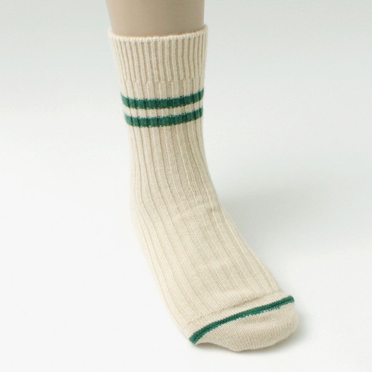 Merino Lambs Wool Striped Socks,, large image number 7