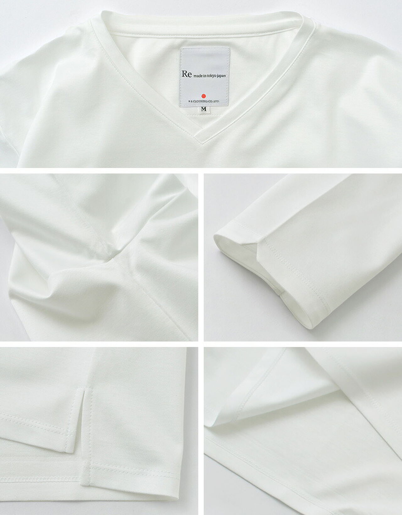 Tokyo Made V-Neck Long Sleeve Dress T-Shirt,, large image number 12