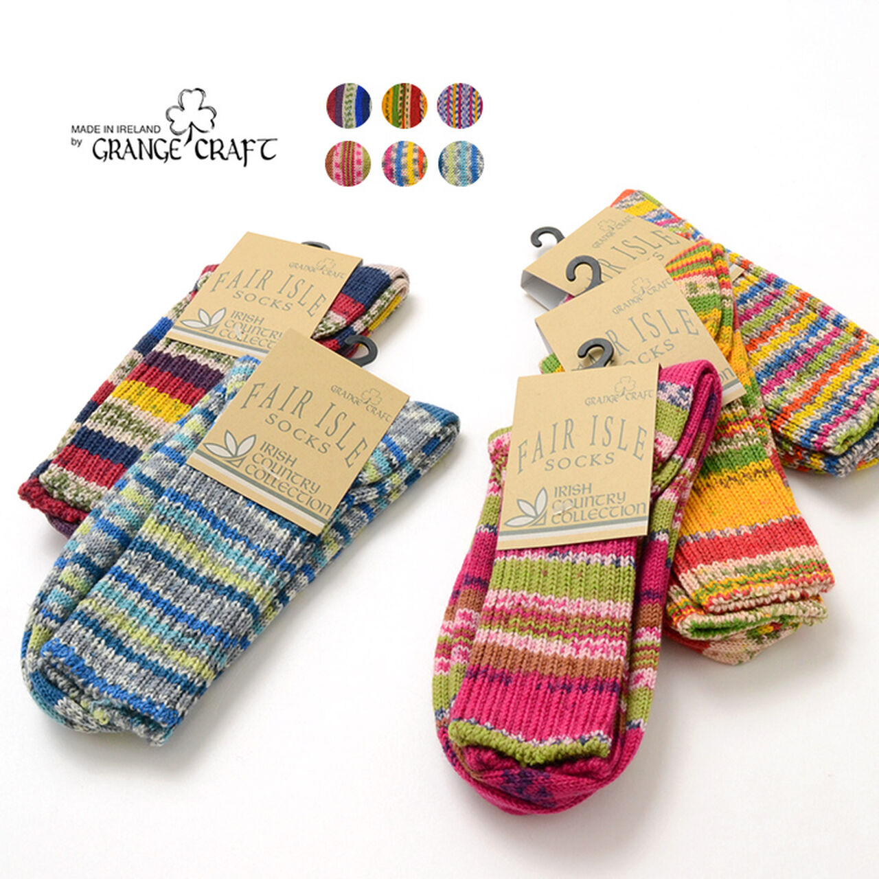 Fair Isle Wool Socks,, large image number 0