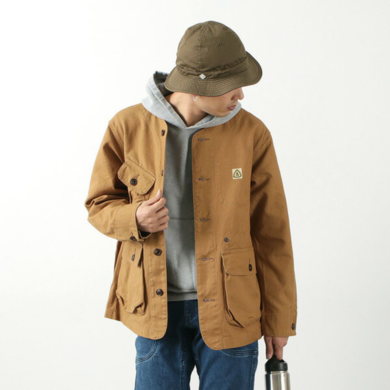 Hemp Fireproof Mighty Jacket with Multi Apron,Brown, large image number 0