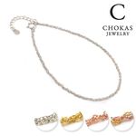 Triple chain anklet,Silver, swatch