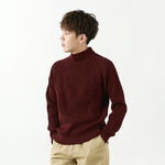 8GG Baby-bed Knit High Neck Knit,Maroon, swatch