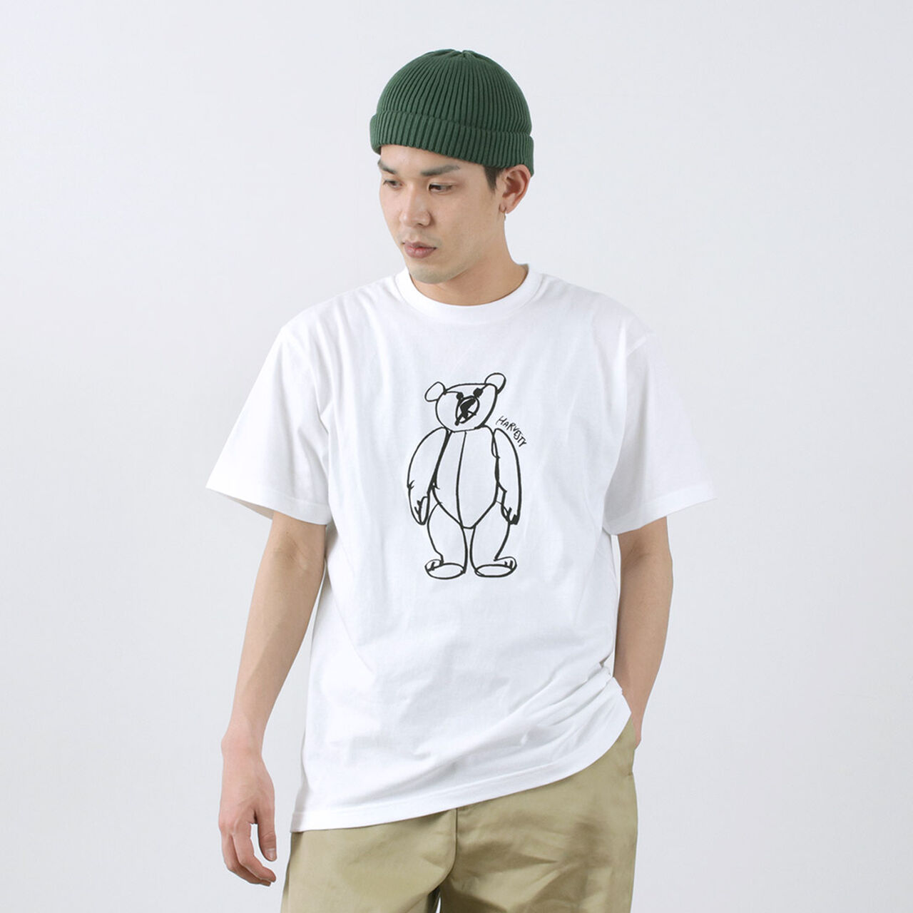 Bear Print T-shirt,Offwhite, large image number 0