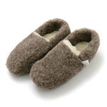 Boa Wool Shorty Slippers,Brown, swatch