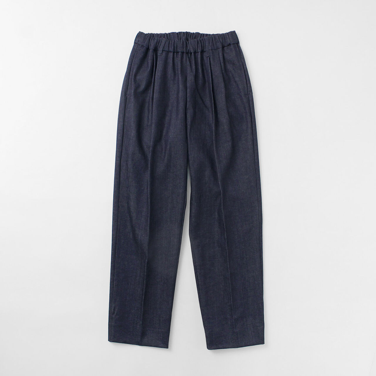Denim Wide Tuck Trousers,, large image number 0