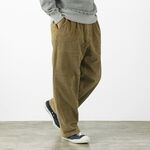 One-tuck wide pants / 8-well corduroy,Khaki, swatch