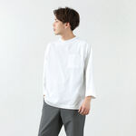 CANOCCHIA / Crew neck Relaxed fit with pockets 
Nine-quarter sleeves Cut and sewn,White, swatch