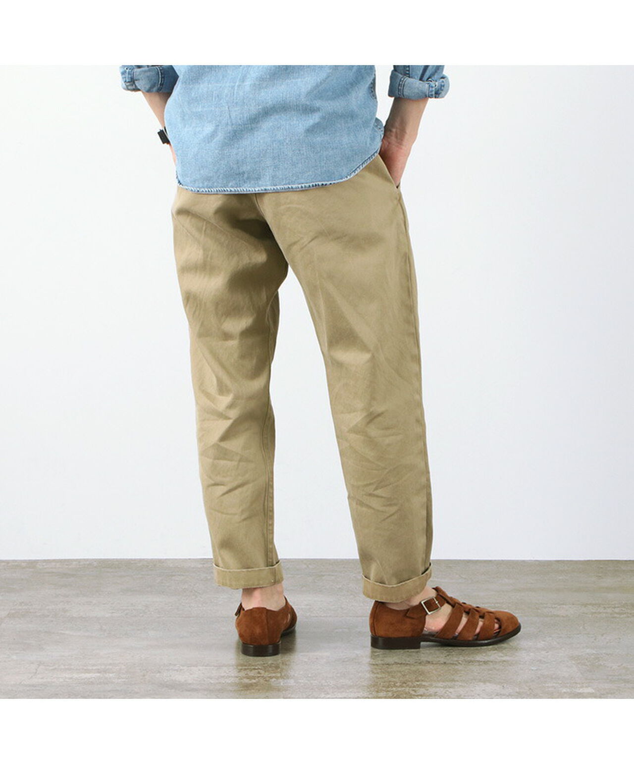 Chino 2-tuck pants,, large image number 7