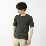 Cotton milling Crew neck T-shirt,Brown, swatch