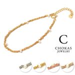 Triple Chain Pearl Bracelet,Gold, swatch