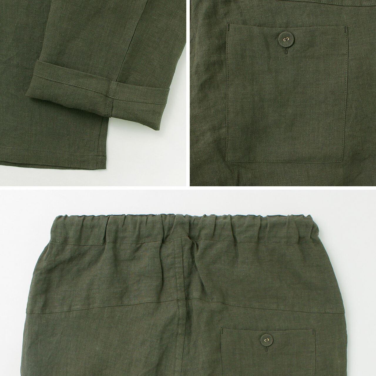 French Linen Tucked Pants,, large image number 13