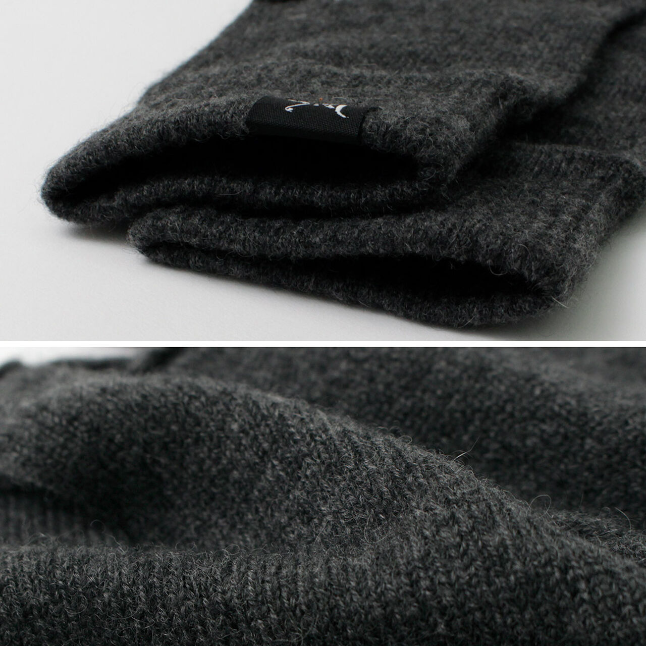 Special order Plain Stitch Cashmere Half Finger Gloves,, large image number 7