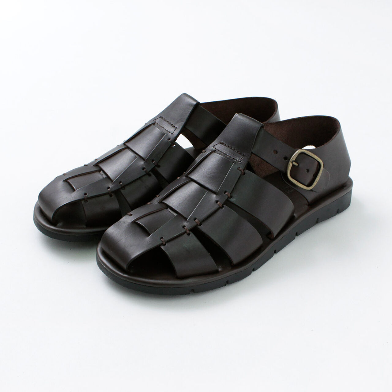 Leather Gurkha sandals,T.moro, large image number 0