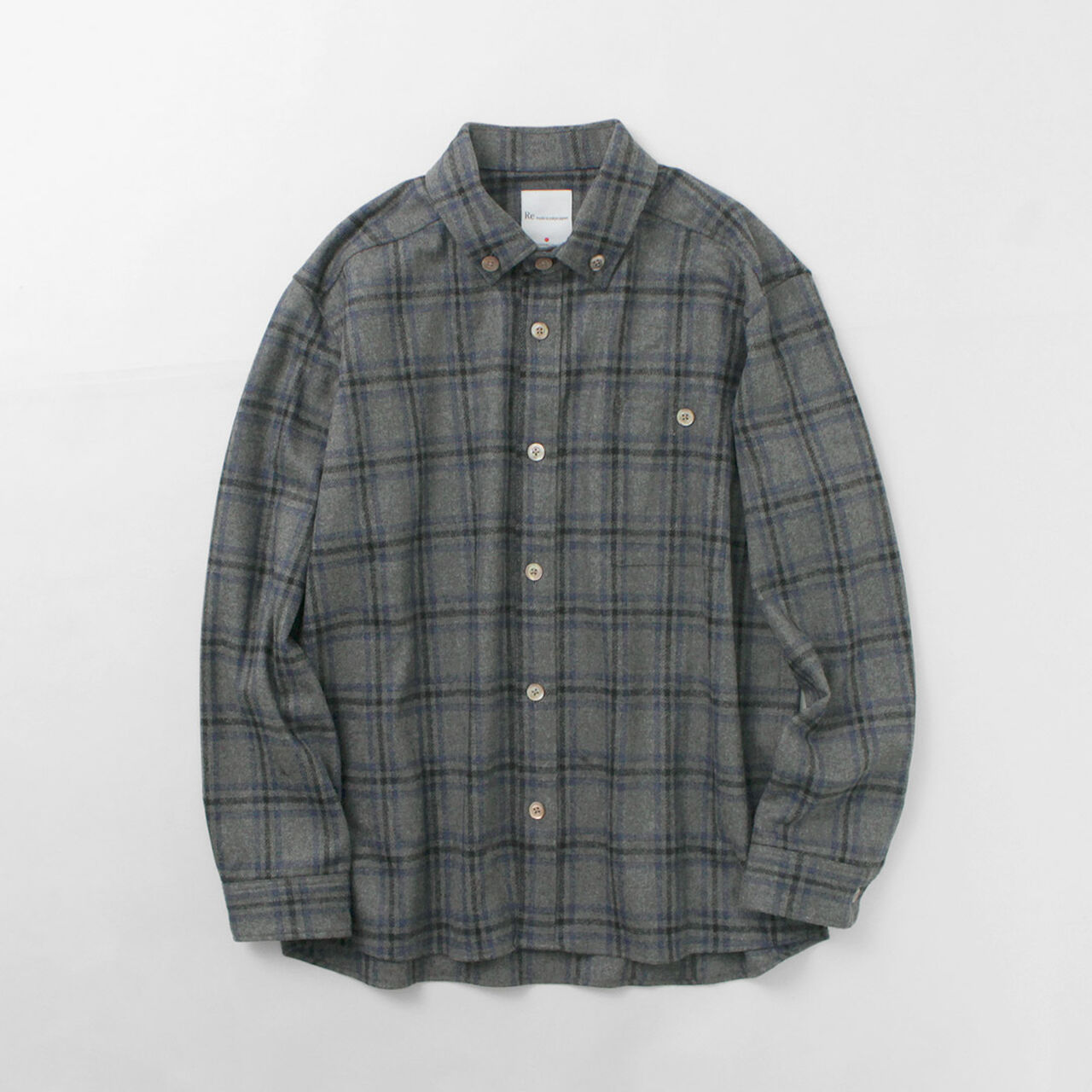 Craft Wool Check CPO Button Down Shirt,, large image number 3