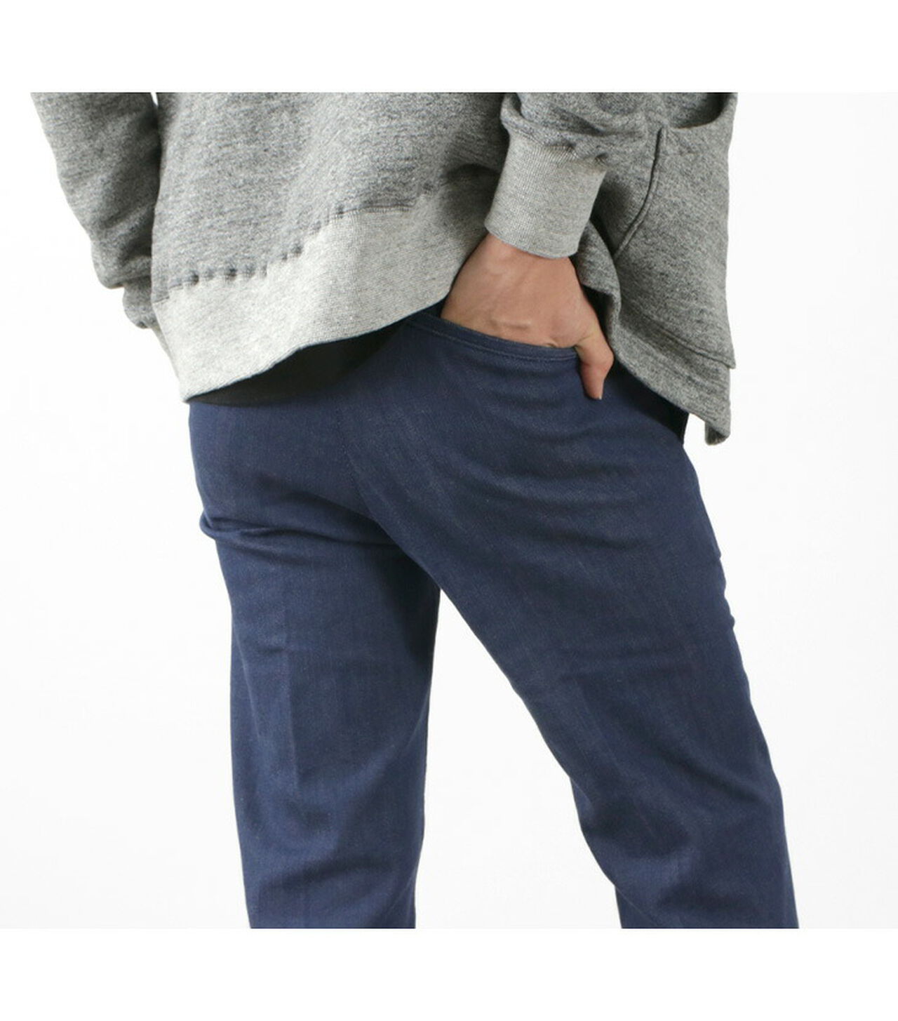 Thin Denim Slim Tapered French Work Trousers,, large image number 9