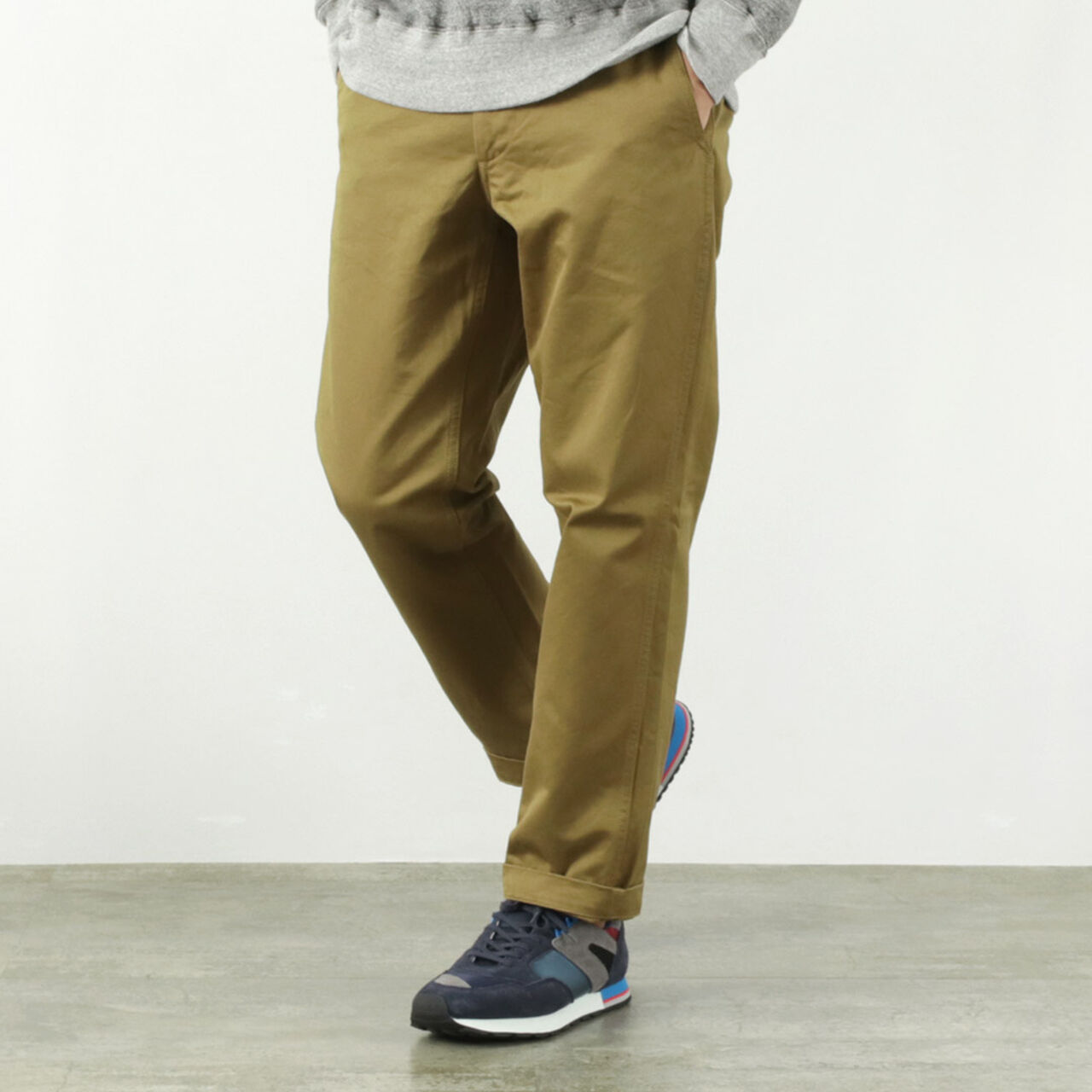 Narrow U.S. trousers,Khaki, large image number 0