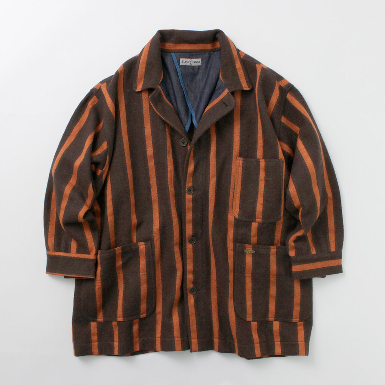Old School Stripe Loose Fit Coverall Coat,, large image number 2