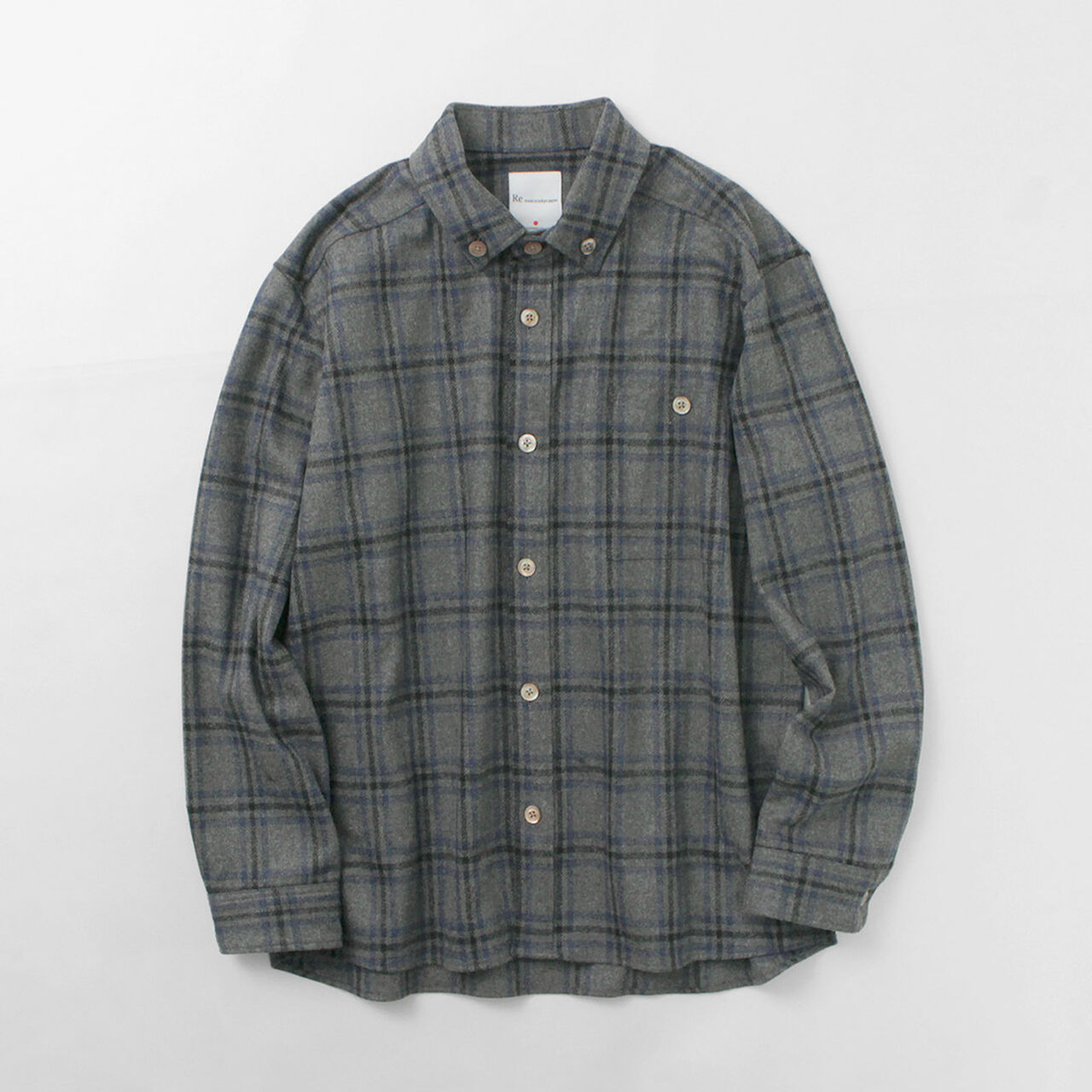 Craft Wool Check CPO Button Down Shirt,, large image number 0