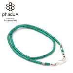 Turquoise(3mm) Beaded Necklace,Blue, swatch