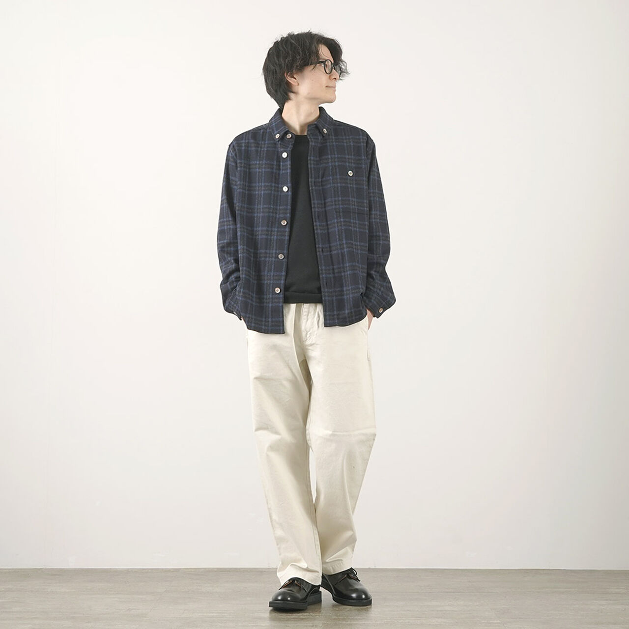 Craft Wool Check CPO Button Down Shirt,, large image number 5
