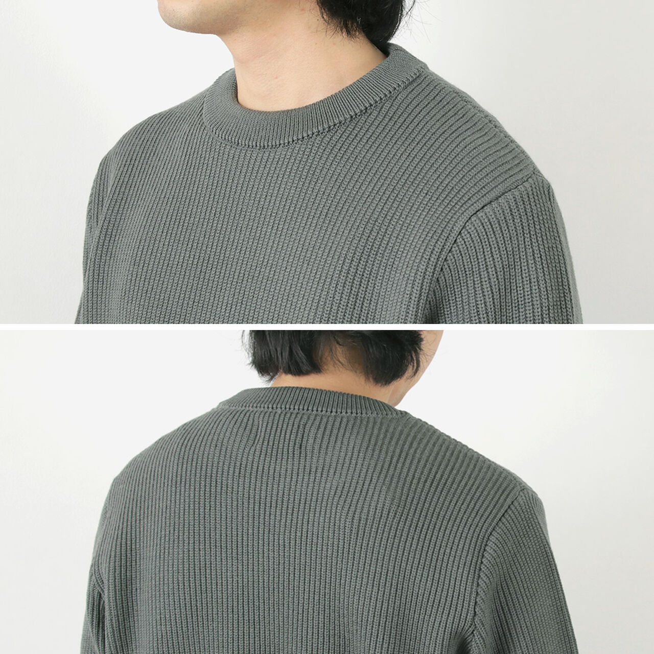 Extra Fine Wool Ribbed Knit Pullover,, large image number 8